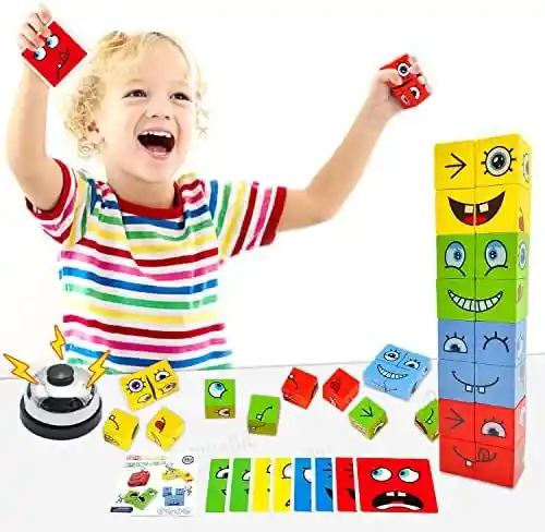Cambia La Cara Cubos Juego De Mesa Didáctico, Cubos Cambia Rostros