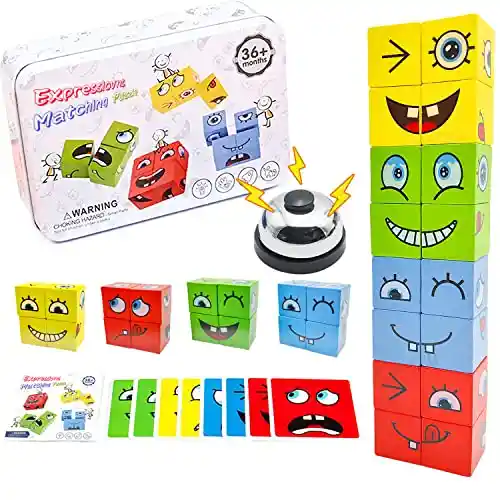 Cambia La Cara Cubos Juego De Mesa Didáctico, Cubos Cambia Rostros