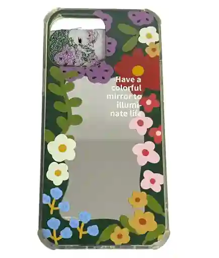 Funda Case Estampada Flores Con Espejo Para Iphone 13 Pro Max