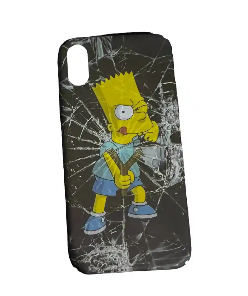 Funda Case Acrílico Para Iphone 10 ( X ) Bart Simpson