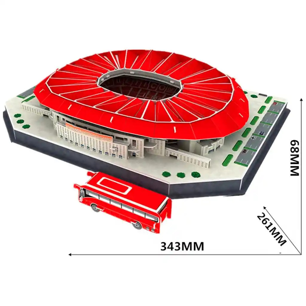 Rompecabeza Estadio 3d Wanda Madrid Metropolitano Futbol 165