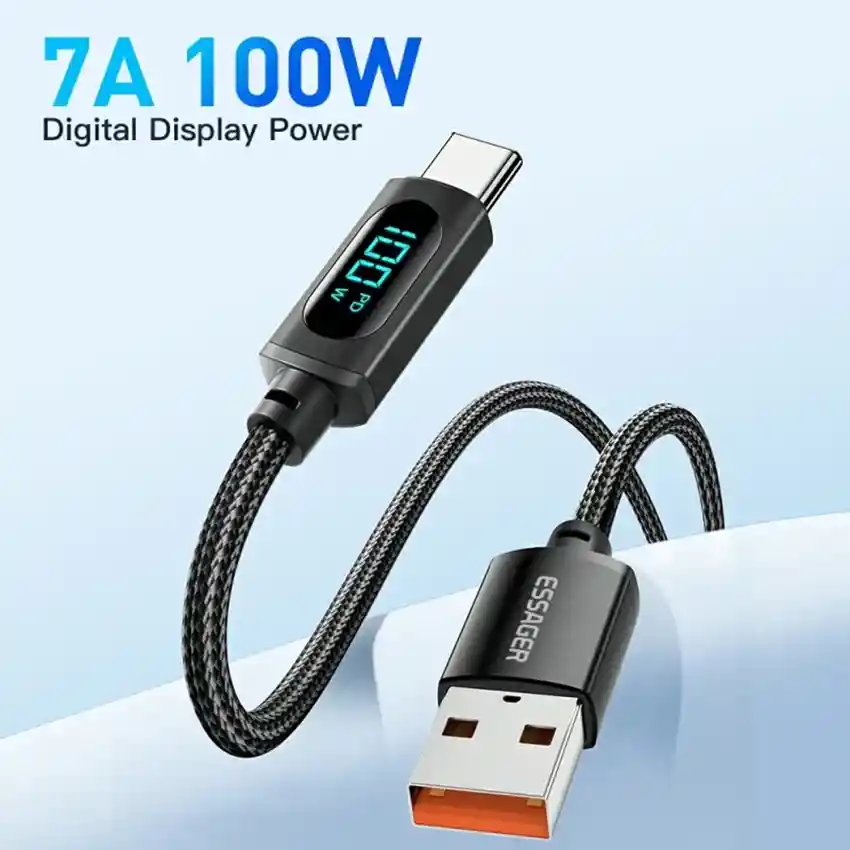 Cable De Carga Rapida Essager Usb-a A Usb-c 66w/100w