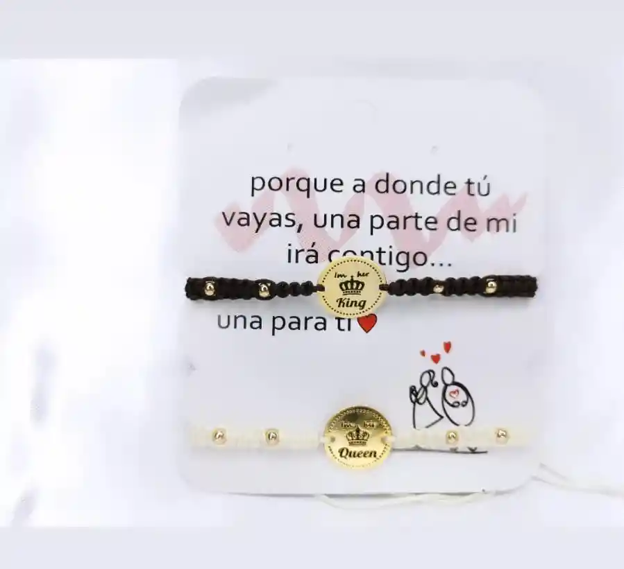 Set De Manillas Blanca Y Negra