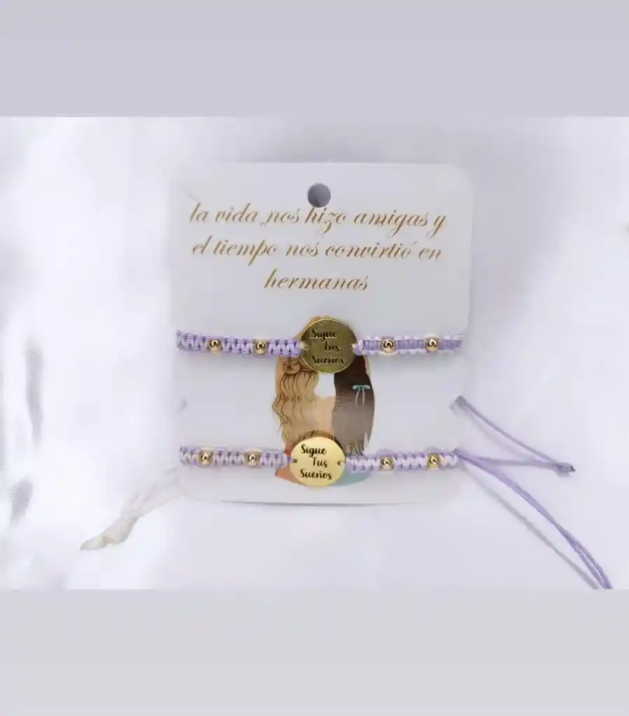 Set De Manillas Lila Sonrie