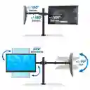Soporte De Brazo Doble Para 2 Monitores Con Giro