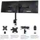 Soporte De Brazo Doble Para 2 Monitores Con Giro
