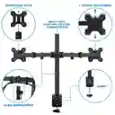 Soporte De Brazo Doble Para 2 Monitores Con Giro
