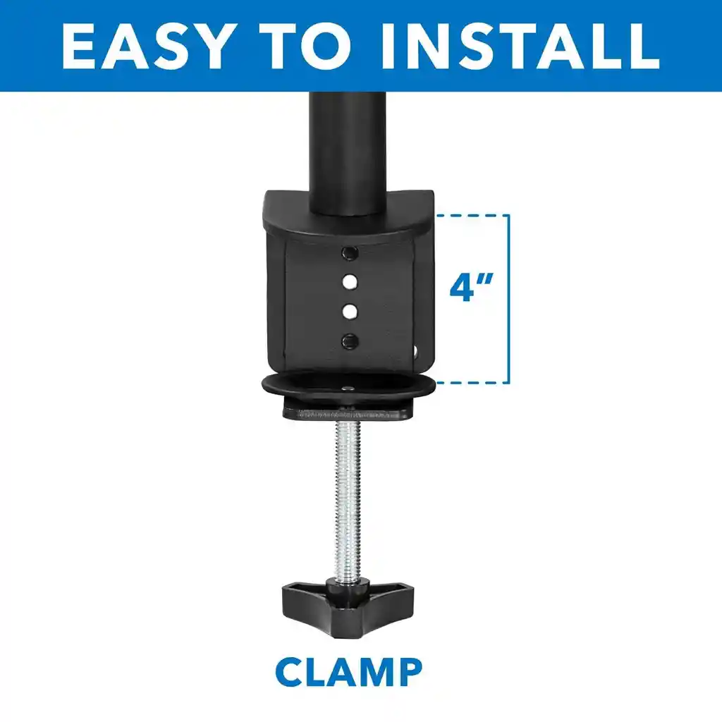 Soporte De Brazo Doble Para 2 Monitores Con Giro