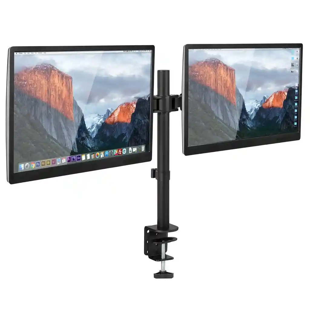 Soporte De Brazo Doble Para 2 Monitores Con Giro