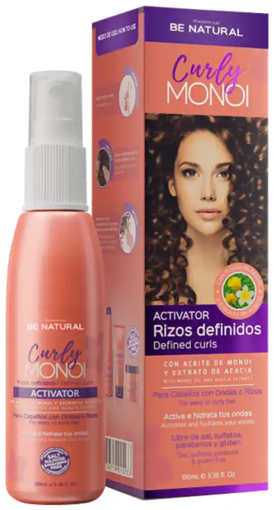 Activador De Rizos Definidos Curly Monoi Be Natural 100ml