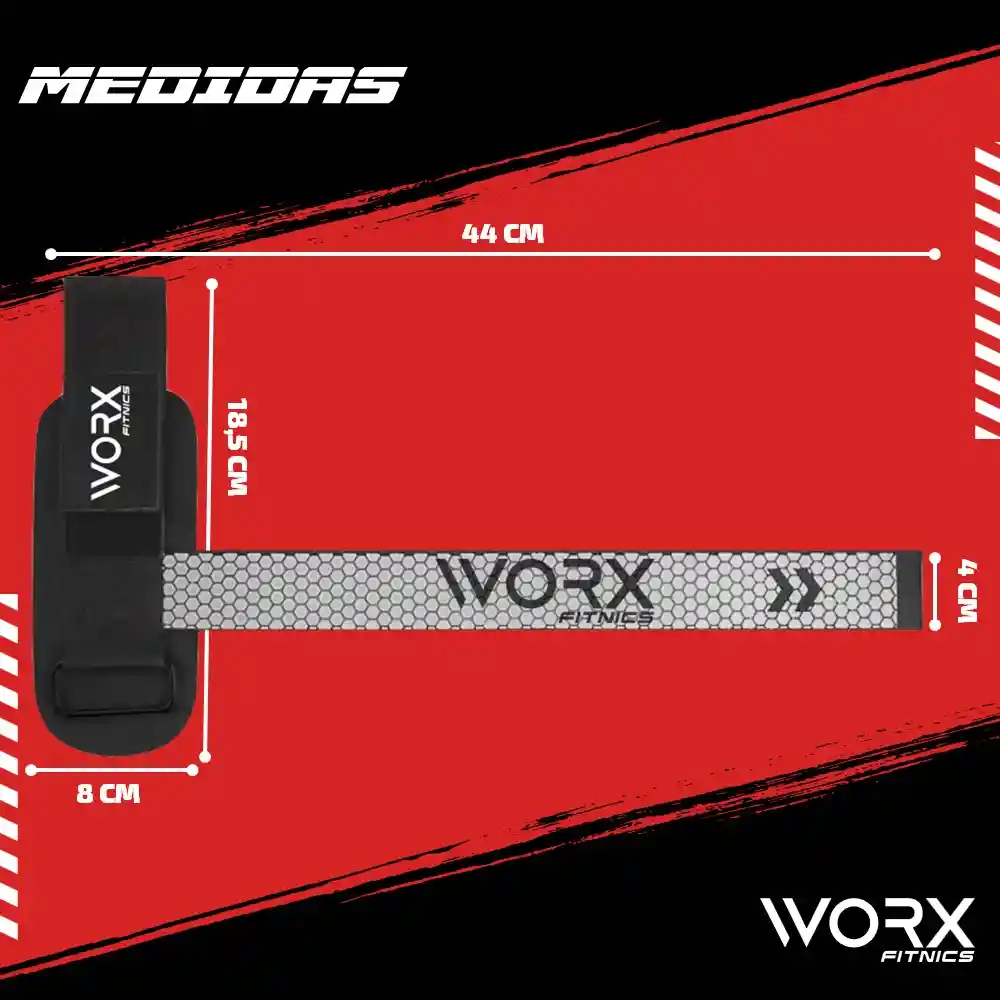 Straps Correas Levantamiento Pesas Worx Gym Gimnasio Set X2