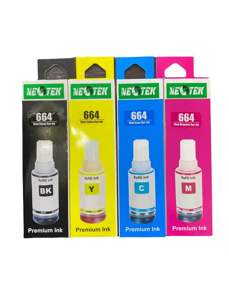 Kit Tinta 70ml Para Impresora Epson De Recarga Continua Ref 664