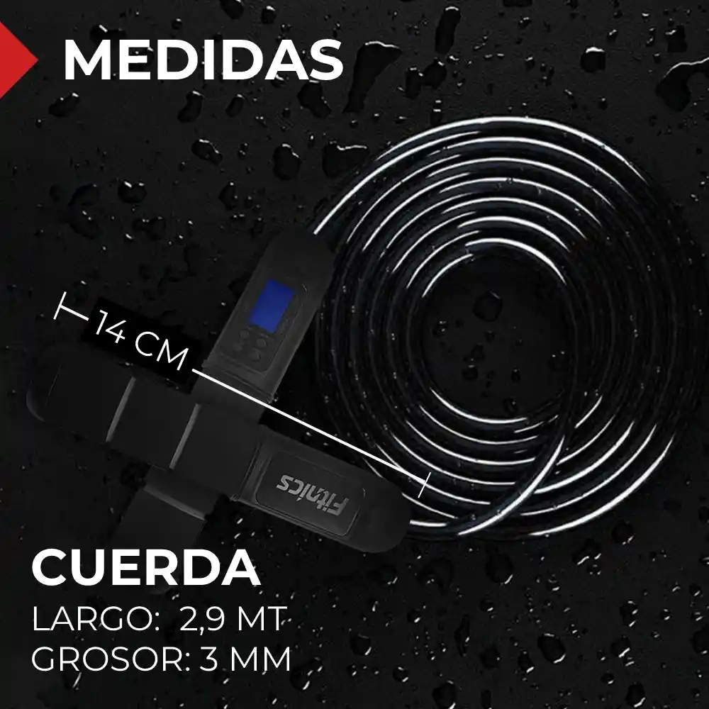 Cuerda Lazo Para Saltar +contador Digital Cardio Crossfit