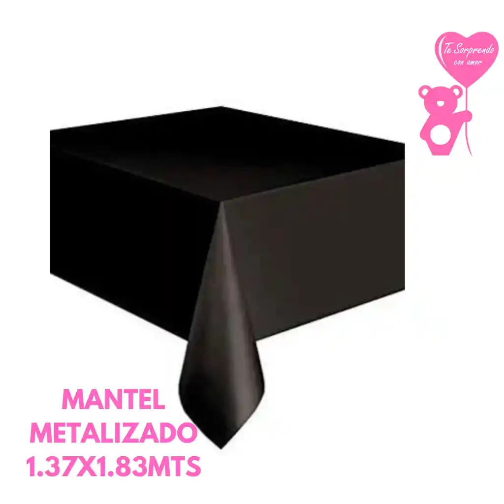 Mantel Negro Metalizado