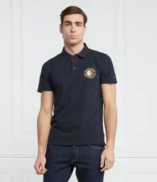 Camiseta Tipo Polo Tommy Hilfiger Men`s Azul Talla S Original