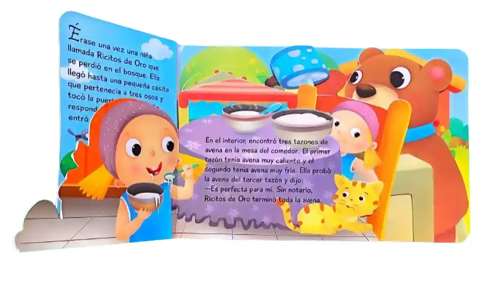 Libro Infantil Cuento Ricitos De Oro Troquelado Niño Niñas