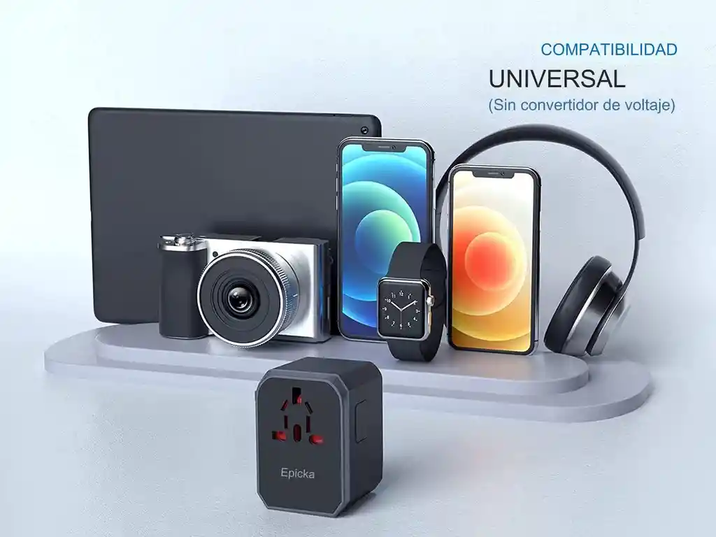 Adaptador De Viaje Universal Pd De 28 W Carga Rápida