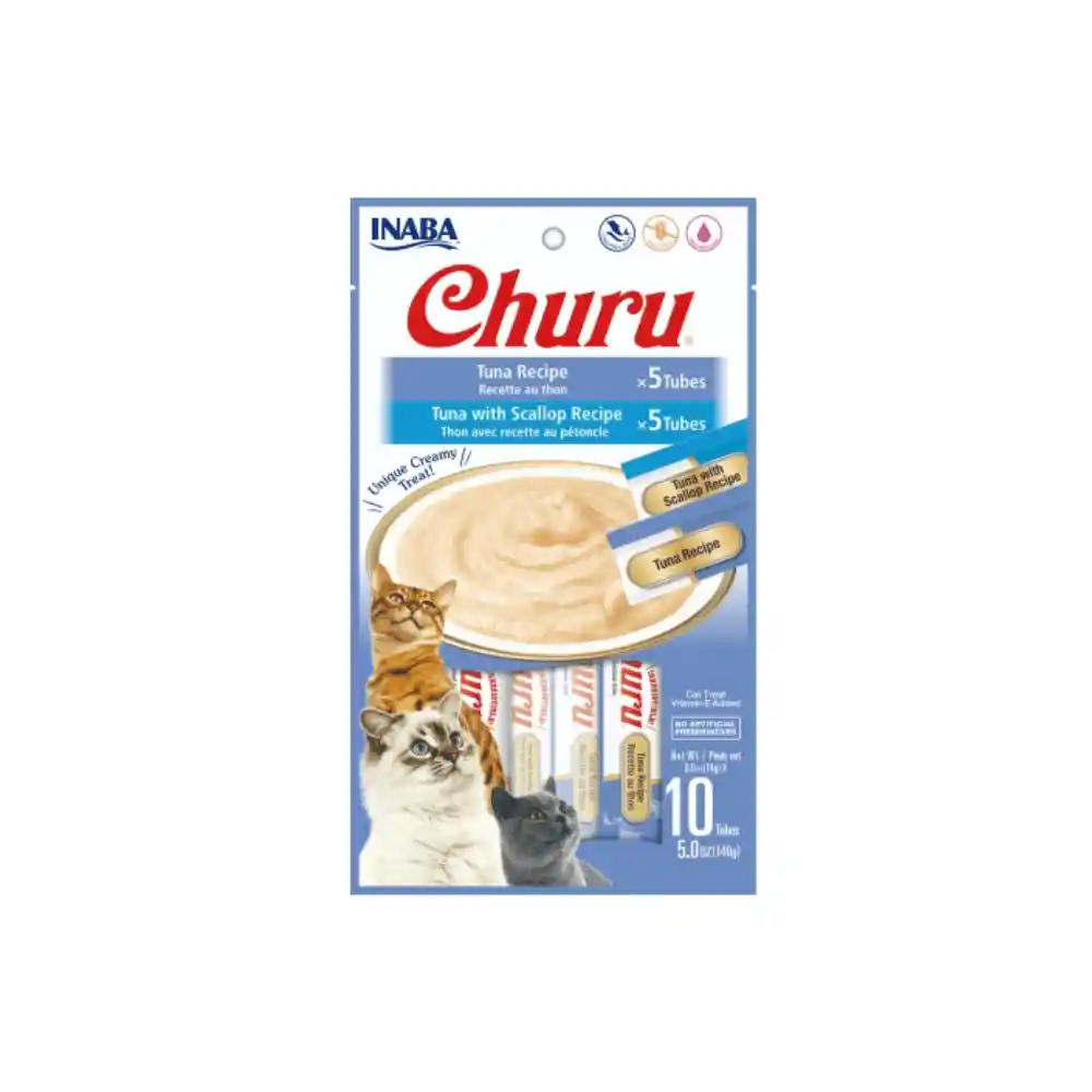 Snack Para Gato Cremoso Churu Inaba Churu 4 Und Atún