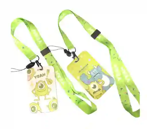 Porta Carnet Monster Inc Estuche Con Cordon De Diseño