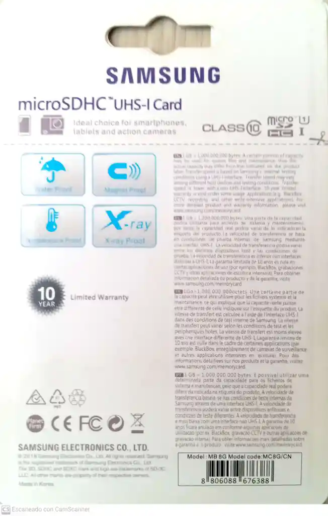 Microsd Samsung 8 Gb