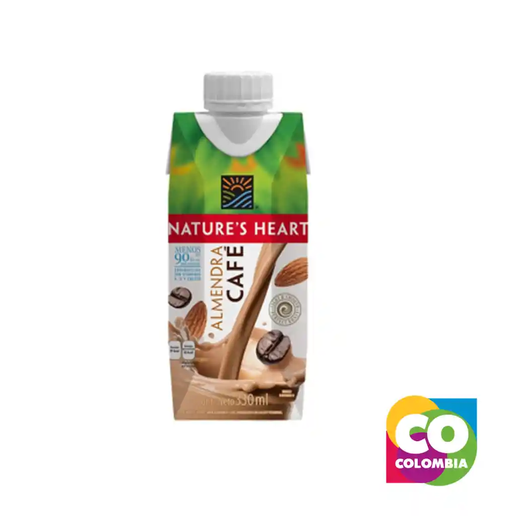 Bebida Almendra De Café Marca Natures Heart Embalaje De 1 Unidad Por 330ml