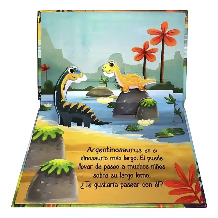 Libro Infantil Cuento Dinosaurios Pop Up Niños Niñas