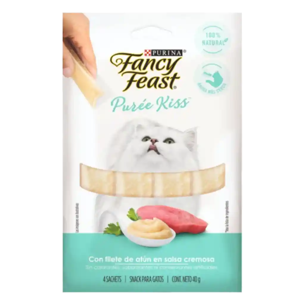 Fancy Feast Puree Kiss Con Filete Atun X4 40gr R