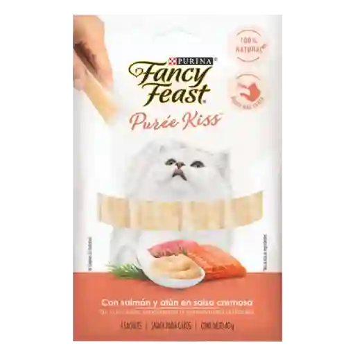 Fancy Feast Puree Kiss Salmon X4 40g