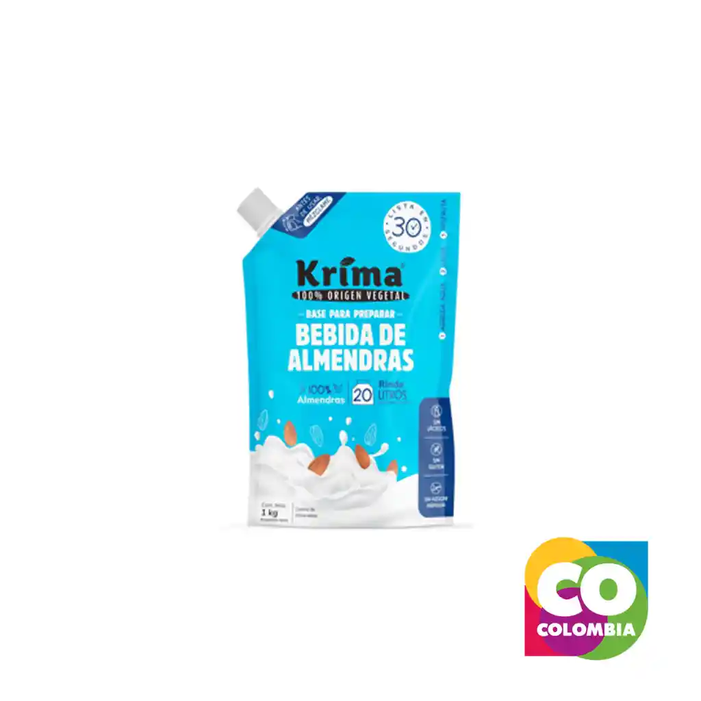 Base De Almendras Marca Krima Embalaje De 1 Unidad Por 200g