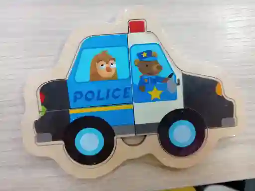 Rompecabezas En Madera 5 Piezas Policia