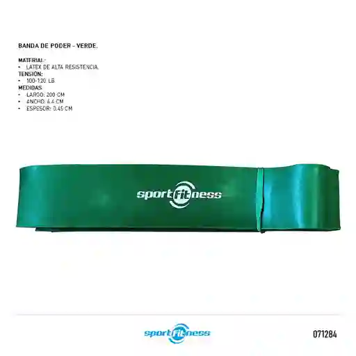 Banda Elástica Poder Verde 2000*44*4.5mm