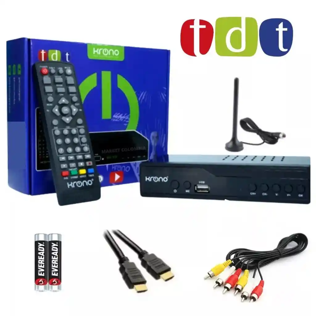 Tdt Receptor Tv Digital Hd Krono Control Hdmi | Rca Y Hdmi