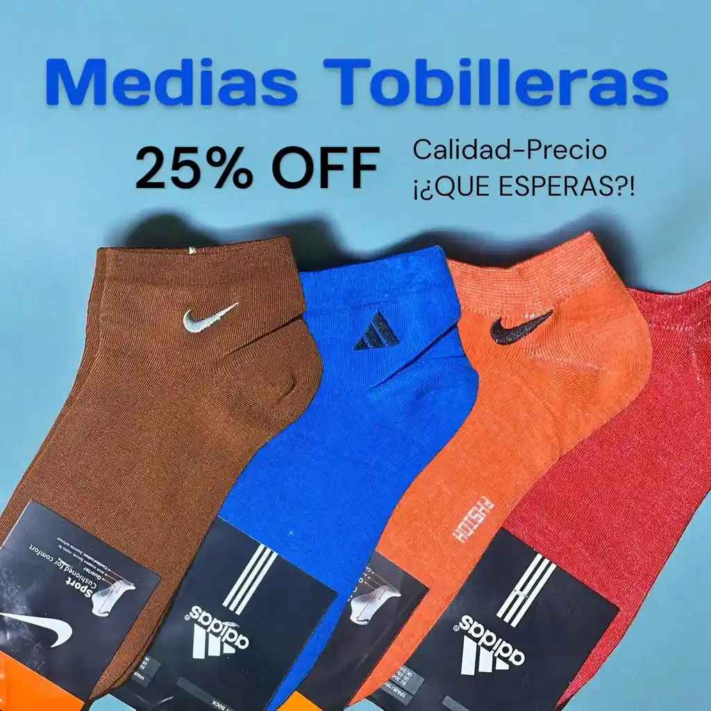 12 Pares De Medias Tobilleras Calcetin Tobilleras Varios Colores, 1 Docena + 25% Off