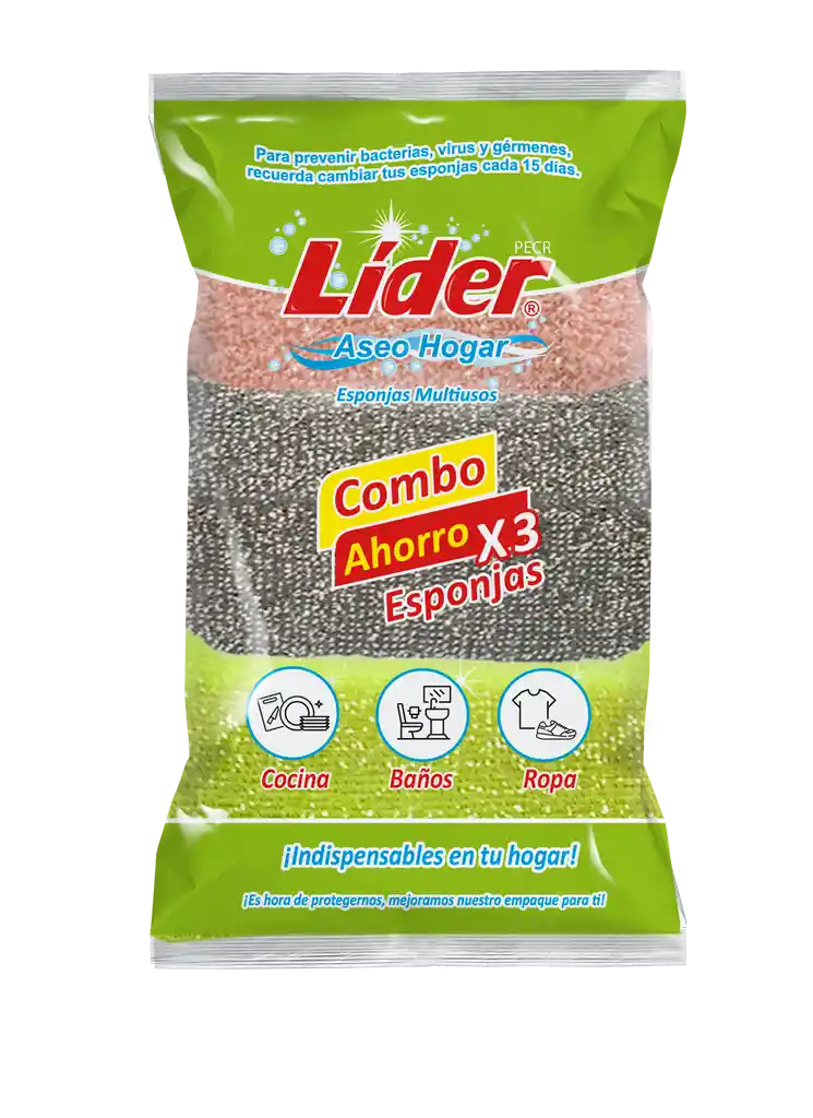 Oferta Combo X 3 Esponjas Lider