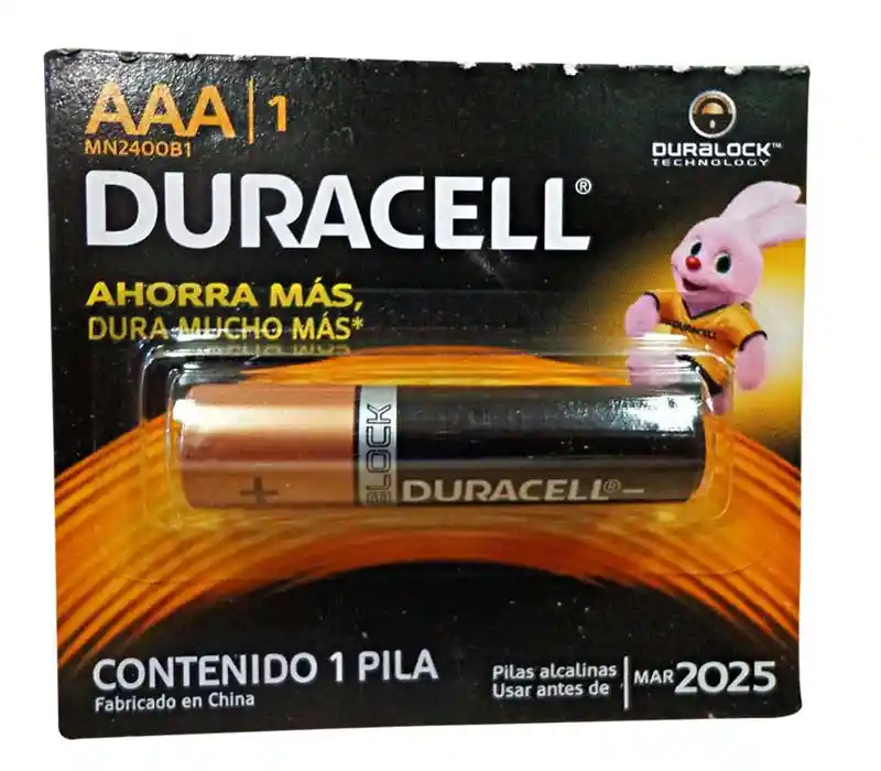 Pila Duracell Aaa X 1unidad