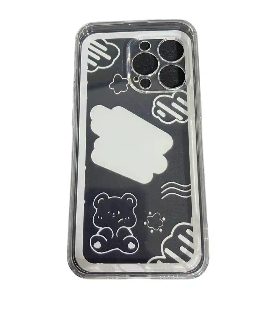 Funda Case Transparente Azul Oso Para Iphone 13 Pro