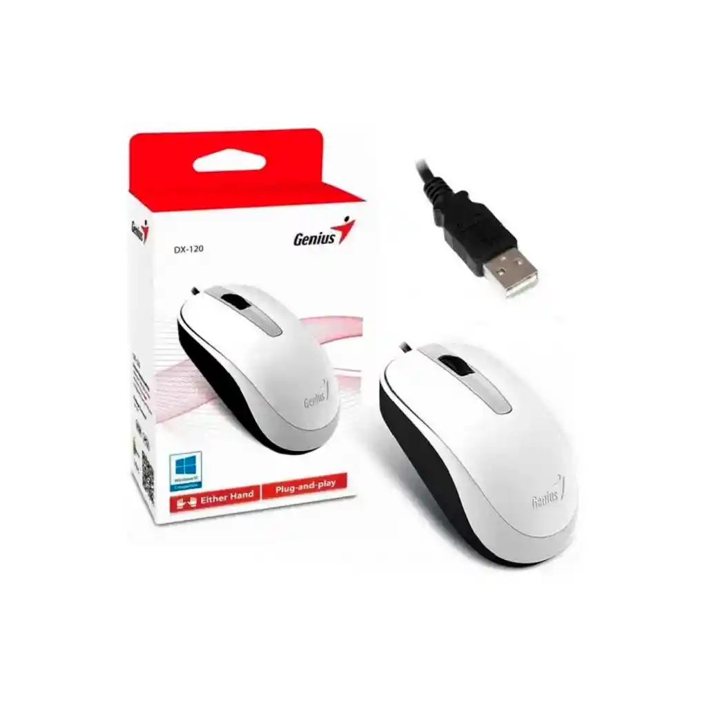 Mouse Genius Dx 120 Usb Blanco