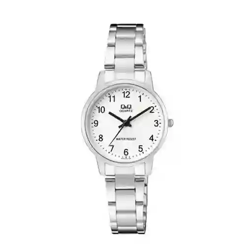 Reloj Para Mujer Qyq Qa47j204y Plateado Acero + Estuche
