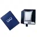 Reloj Qyq Analogo Dama Qz01j201y Plateado Acero +estuche