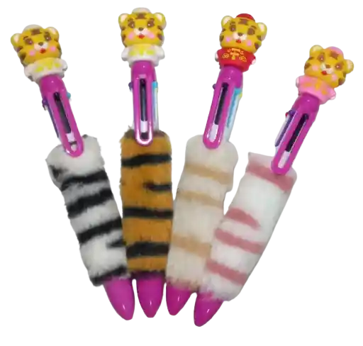 Lapicero Con Peluche, 6 Colores