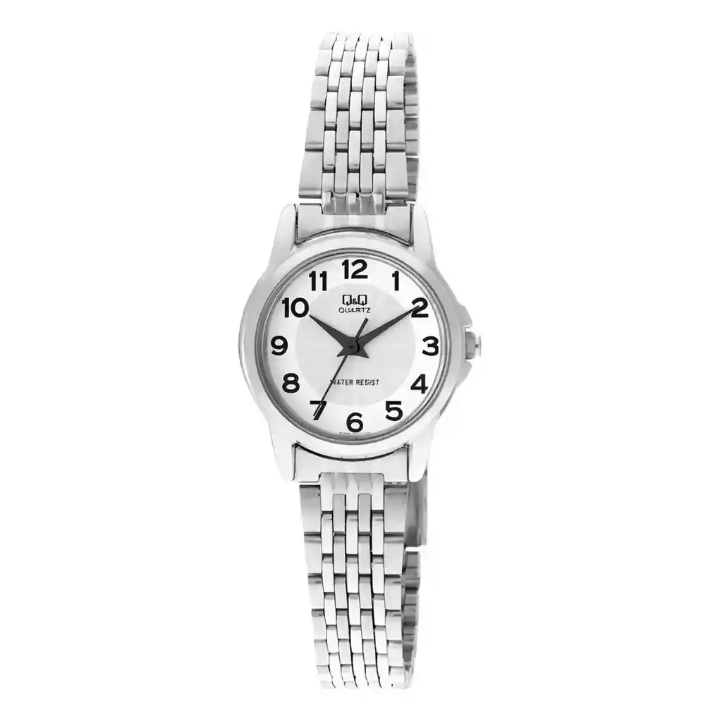 Reloj Qyq Q423j204y Casual Acero Mujer Dama + Estuche