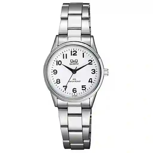 Reloj Qyq Mujer C215j204y Acero Plateado Dama + Estuche