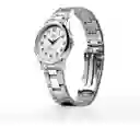 Reloj Qyq Mujer C215j204y Acero Plateado Dama + Estuche