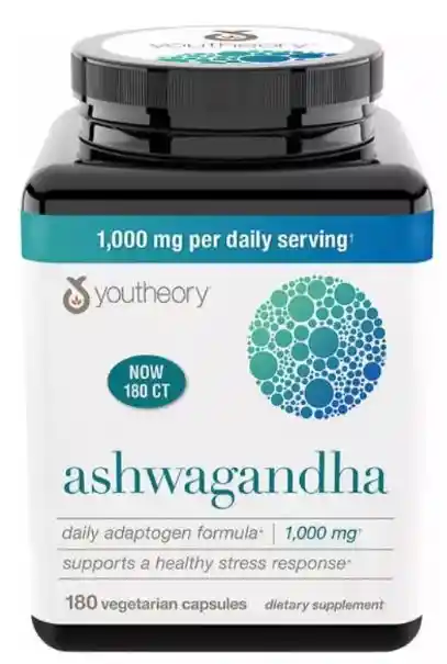 Youtheory Ashwagandha 180 Capsulas