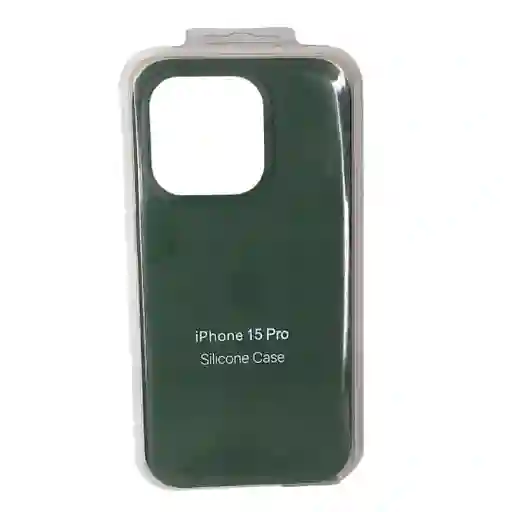 Forro Silicone Case Iphone 15 Pro Verde Militar
