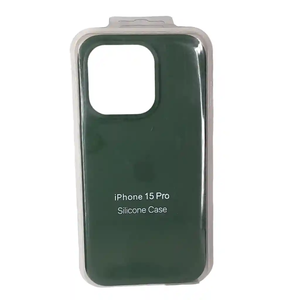 Forro Silicone Case Iphone 15 Pro Verde Militar