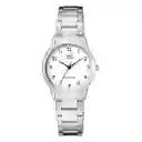 Reloj Para Mujer Qyq Qa45j204y Plateado Acero Dama + Estuche