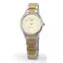 Reloj Mujer Qyq Q949j400y Acero Bicolor Mujer + Estuche