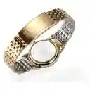 Reloj Qyq Mujer Qa57j010y Acero Dorado Dama + Estuche