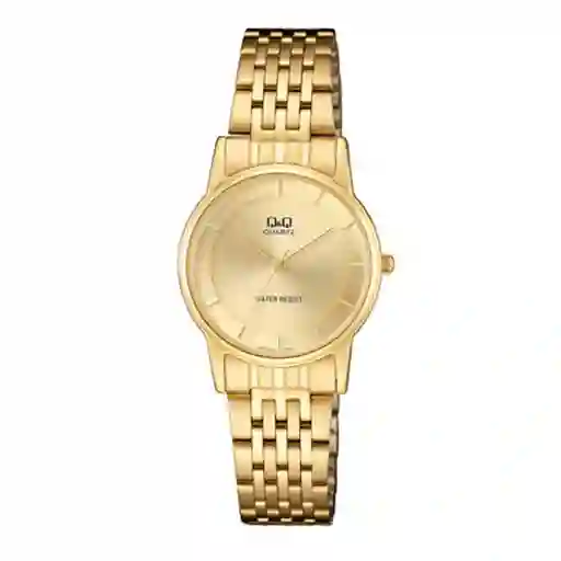 Reloj Qyq Mujer Qa57j010y Acero Dorado Dama + Estuche